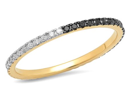 Black and White Diamond Eternity Band Fashion