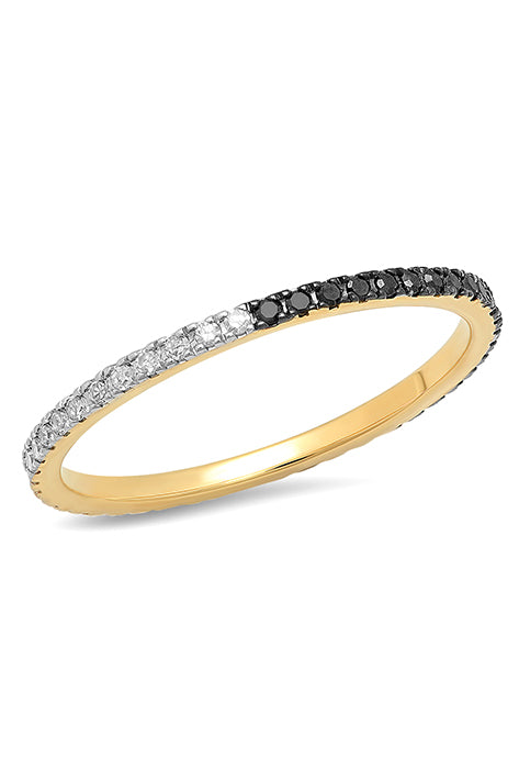 Black and White Diamond Eternity Band Fashion