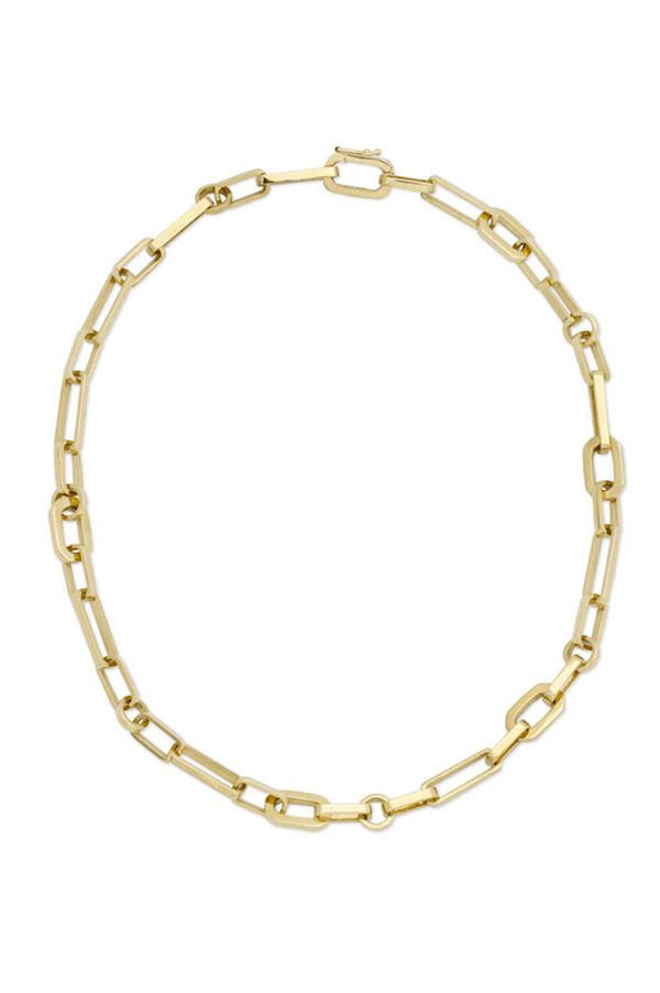 14K Yellow Gold Mixed Link Chain Necklace Sale