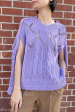 Argyle Cape V Neck in Lilac Online Sale