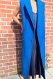 Calf-Length Bias Long Slip in Navy Online Sale