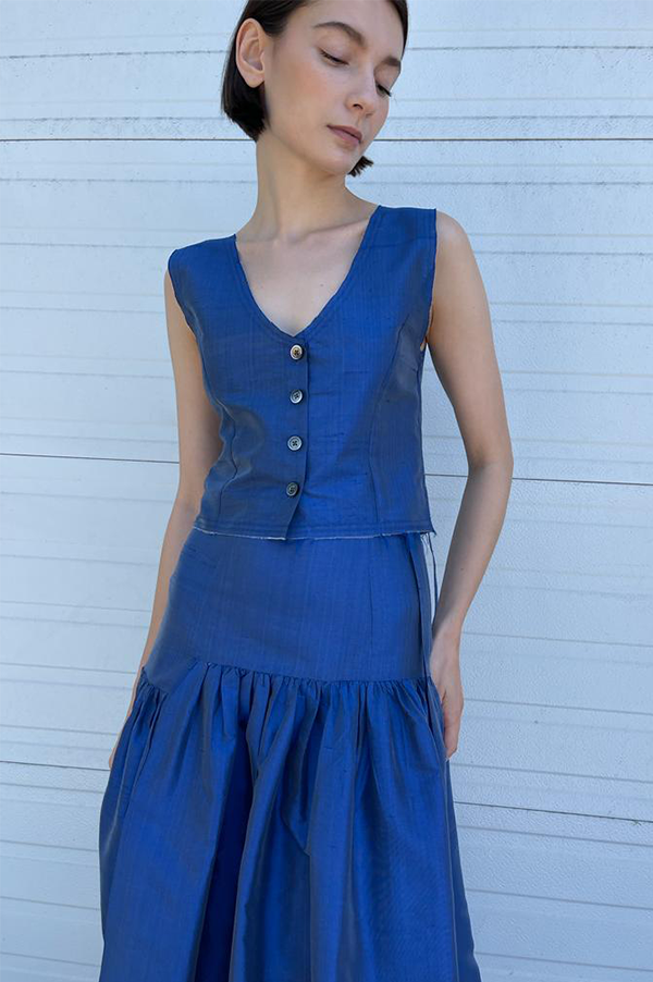 D’Orsay Top in Blue (Sold out) Online Sale