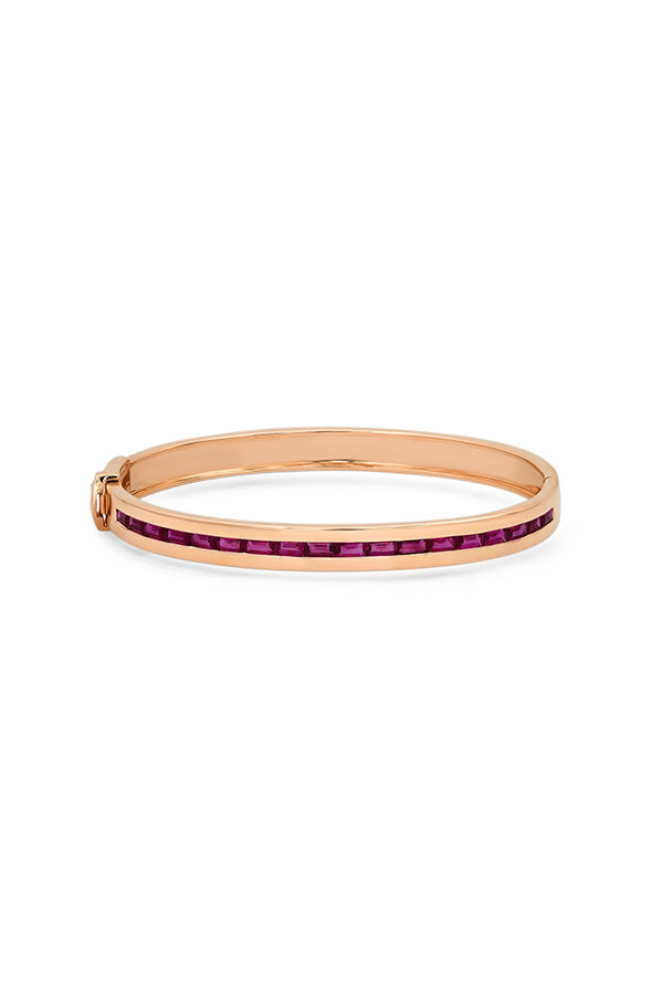 Ruby Baguette Row Bangle Cheap