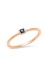 Blue Sapphire Princess Cut Pinky Ring Hot on Sale