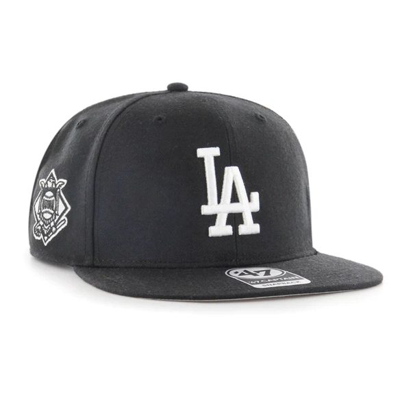 ’47 BRAND DODGERS SURE SHOT 47 CAPTAIN BLACK BLACK LOGO 【SRS12WBP】 Sale