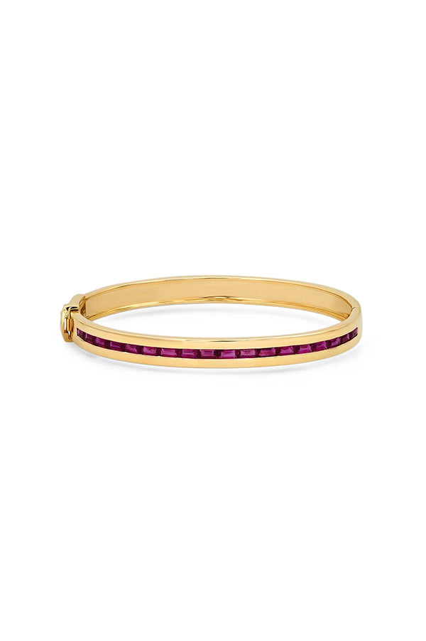 Ruby Baguette Row Bangle Cheap