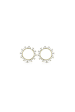 14K Yellow Gold Baguette Circle Earrings Hot on Sale