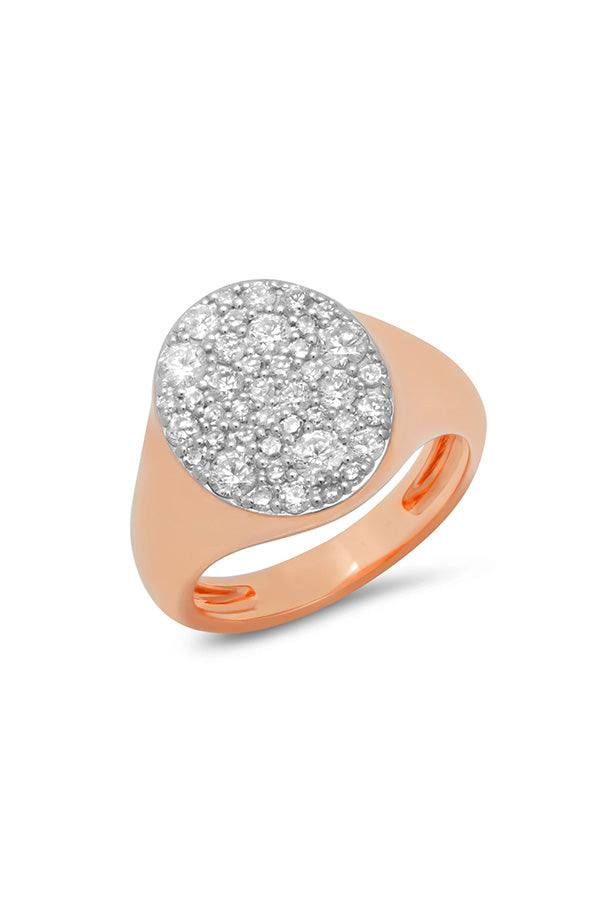 Diamond Signet Pinky Ring on Sale