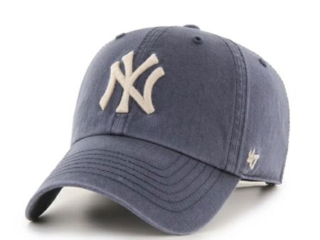 ’47 BRAND New York Yankees - ’47 CLEAN UP Vintage Navy【ECOWS17GWS】 For Cheap