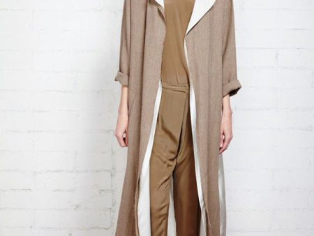 Taupe Pelag Silk Pleated Trousers (Sold Out) Supply