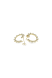 14K Yellow Gold Baguette Circle Earrings Hot on Sale