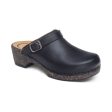 Beckie Cork Clog - Black Leather Discount