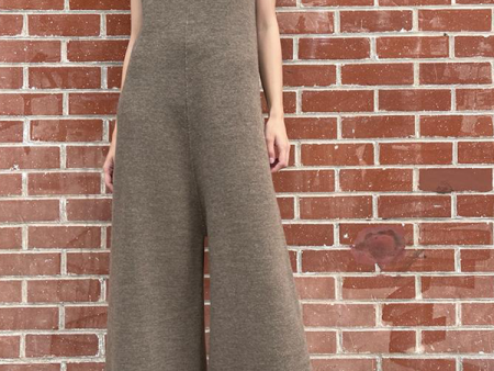 Double Knit Miter Jumpsuit in Mushroom (Sold Out) Online now