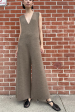 Double Knit Miter Jumpsuit in Mushroom (Sold Out) Online now