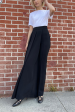 Asymmetrical Wide Pants in Black Supply