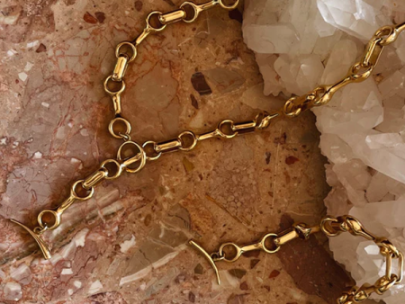 15mm Double Beam Chain Necklace with Tusk Clasp Online