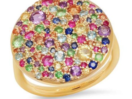 Multi Colored Cluster Ring Online Hot Sale