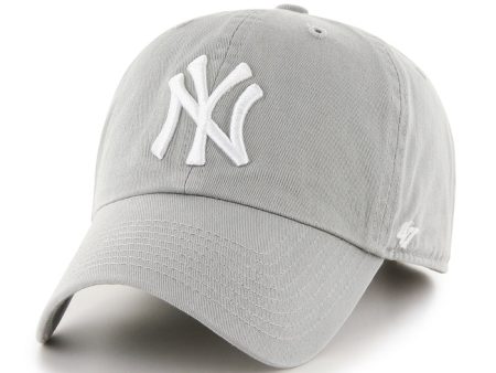 ’47 BRAND New York Yankees - ’47 CLEAN UP Yankees Gray【RGW17GWS】 Hot on Sale