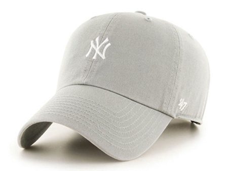 ’47 BRAND New York Yankees - 47 CLEAN UP Grey【BSRNR17GWS】 Hot on Sale