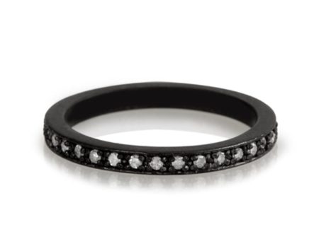 Black Diamond Band Ring Fashion