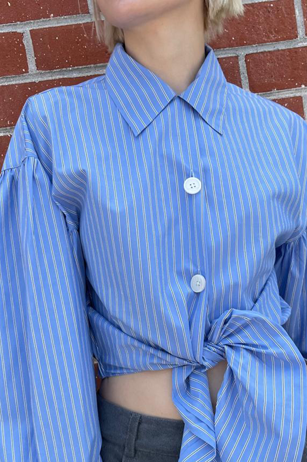 Lockhart Top in Cerulean Stripe (Sold Out) Discount