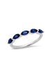 Blue Sapphire Marquise Half Eternity Band Fashion