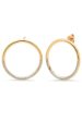 Gold Half Diamond Loop Earrings Cheap