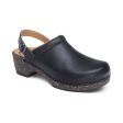 Beckie Cork Clog - Black Leather Discount