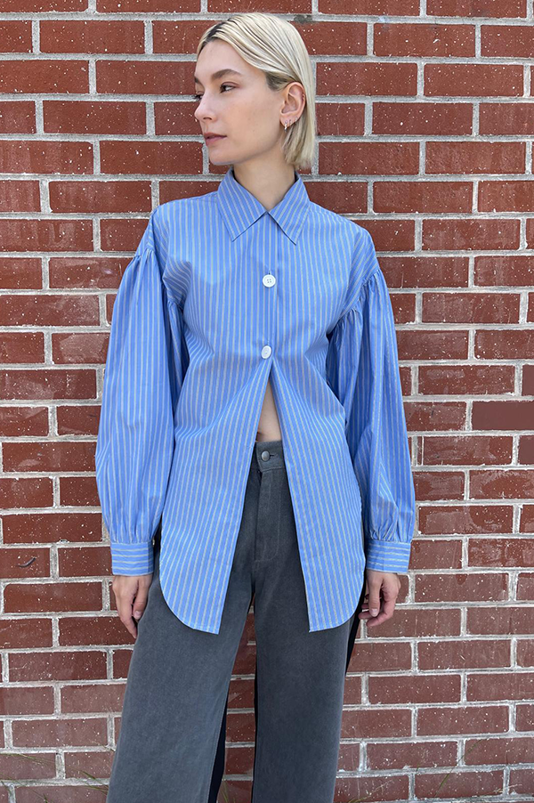 Lockhart Top in Cerulean Stripe (Sold Out) Discount