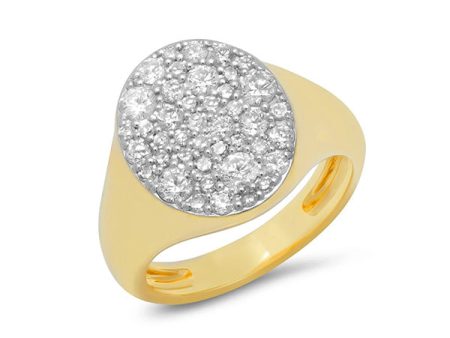 Diamond Signet Pinky Ring on Sale