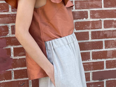 Maud Top in Rust Online Sale