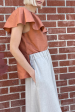 Maud Top in Rust Online Sale