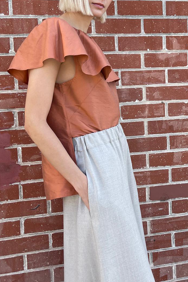 Maud Top in Rust Online Sale