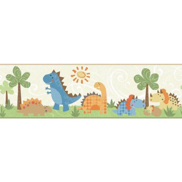 York Wallpaper YS9178BD Kids Book Babysaurus Border Online now