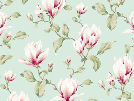 York YV8996 Ashford House Blooms Magnolia Branch Wallpaper Online Sale