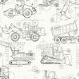 York KS2349 Cool Kids Construction Blueprint Wallpaper For Discount