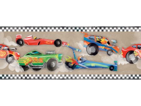 York Wallpaper ZB3224BD Border Portfolio II Race Car Border Supply