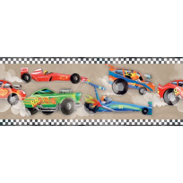 York Wallpaper ZB3224BD Border Portfolio II Race Car Border Supply