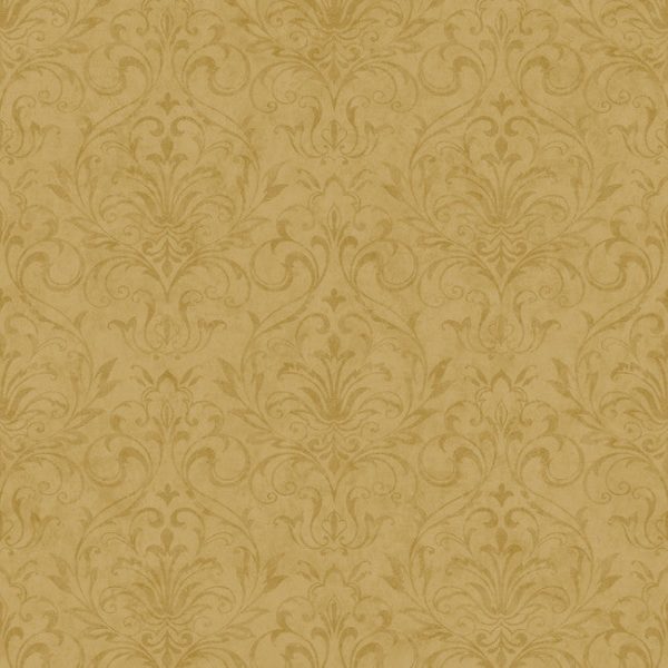 York YC3377 Welcome Home Distressed Damask Wallpaper Online Sale